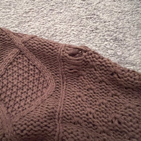 BDG Mauve Cable Knit Sweater - Picture 3 of 6